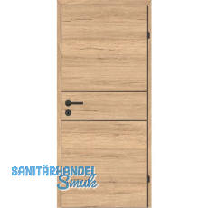 SOLIDO Smart Innentüre CPL Saloon Eiche 2 Lisenen schwarz VB LI TBA 950/2030 mm SOLIDO Smart Innentüre CPL Saloon Eiche 2 Lisenen schwarz VB LI TBA 950/2030 mm