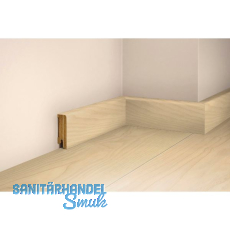 TILO Sockelleiste Esche wei�, massiv, versiegelt, geb�rstet 17/50