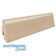 HARO Massiv-Sockelleiste furniert Eiche lichtwei� strukturiert ge�lt, 19x58