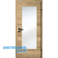 SOLIDO Smart Innentüre CPL Ripped Eiche 4 Lisenen schwarz GL LI TBA 800/2030mm SOLIDO Smart Innentüre CPL Ripped Eiche 4 Lisenen schwarz GL LI TBA 800/2030mm