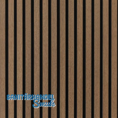 Akustikpaneel mit Softkante Eiche Antik roh / schwarz Akustikpaneel mit Softkante Eiche Antik roh / schwarz