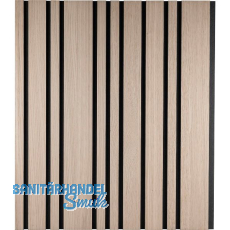 Designpaneel MDF massiv Plus mit Softkante Eiche natur roh / schwarz Designpaneel MDF massiv Plus mit Softkante Eiche natur roh / schwarz