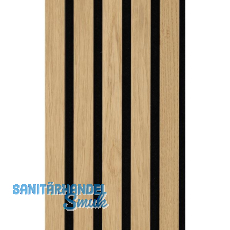 Akustikpaneel Muster Eiche Natur roh / schwarz