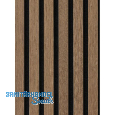 Akustikpaneel Muster mit Softkante Eiche Antik roh / schwarz Akustikpaneel Muster mit Softkante Eiche Antik roh / schwarz