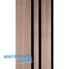 Akustikpaneel Plus Muster mit Softkante Nuss natur / schwarz