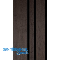 Akustikpaneel Plus Muster mit Softkante Eiche geräuchert / schwarz Akustikpaneel Plus Muster mit Softkante Eiche geräuchert / schwarz