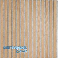 Akustikpaneel mit Softkante Eiche Natur roh / grau Akustikpaneel mit Softkante Eiche Natur roh / grau
