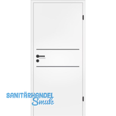 SOLIDO Donau Innentüre CPL Klassik weiß 9016 2 Lisenen schwarz RE TBA 900/2030 SOLIDO Donau Innentüre CPL Klassik weiß 9016 2 Lisenen schwarz RE TBA 900/2030