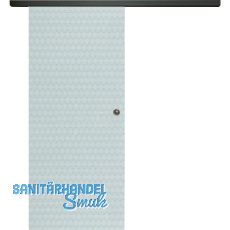 SOLIDO Glasschiebetür Set Edelstein Smaragd klar, Muschelgriff schwarz, 920 SOLIDO Glasschiebetür Set Edelstein Smaragd klar, Muschelgriff schwarz, 920