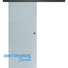 SOLIDO Glasschiebetür Set Edelstein Diamant weiß, Muschelgriff schwarz, 920 SOLIDO Glasschiebetür Set Edelstein Diamant weiß, Muschelgriff schwarz, 920