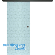 SOLIDO Glasschiebetür Set Edelstein Gr. Smaragd weiß, Muschelgriff schwarz, 920 SOLIDO Glasschiebetür Set Edelstein Gr. Smaragd weiß, Muschelgriff schwarz, 920