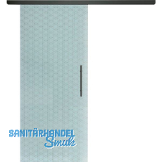 SOLIDO Glasschiebetür Set Edelstein Brillant weiß, Stoßgriff schwarz, 920 SOLIDO Glasschiebetür Set Edelstein Brillant weiß, Stoßgriff schwarz, 920