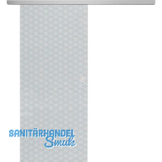 SOLIDO Glasschiebetür Set Edelstein Brillant klar, Muschelgriff silber, 820 SOLIDO Glasschiebetür Set Edelstein Brillant klar, Muschelgriff silber, 820