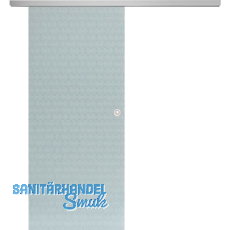 SOLIDO Glasschiebet�r Set Edelstein Smaragd wei�, Muschelgriff silber, 920