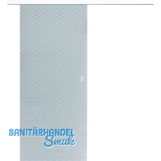 Glasschiebet�r Set Diamant wei�, Inlay wei�, Muschelgriff silber, 920