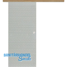 Glasschiebetür Set Diamant klar, Inlay Risseiche, Muschelgriff silber, 820 Glasschiebetür Set Diamant klar, Inlay Risseiche, Muschelgriff silber, 820