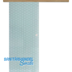 Glasschiebetür Set Brillant weiß, Inlay Risseiche, Muschelgriff silber, 920 Glasschiebetür Set Brillant weiß, Inlay Risseiche, Muschelgriff silber, 920