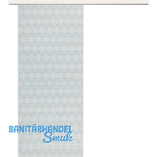 Glasschiebet�r Set Grande Smaragd klar, Inlay Bianco, Muschelgriff silber, 820