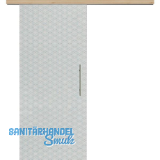 Glasschiebet�r Set Brillant klar, Inlay Achat, Sto�griff silber, 820 mm