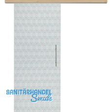 Glasschiebetür Set Grande Smaragd klar, Inlay Achat, Stoßgriff silber, 920 Glasschiebetür Set Grande Smaragd klar, Inlay Achat, Stoßgriff silber, 920