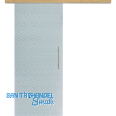 Glasschiebet�r Set Diamant wei�, Inlay Eiche, Sto�griff silber, 920 mm