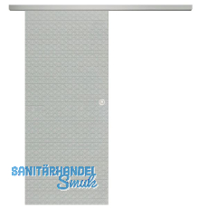 SOLIDO Glasschiebetür Set Edelstein Diamant klar, Muschelgriff silber, 720 SOLIDO Glasschiebetür Set Edelstein Diamant klar, Muschelgriff silber, 720