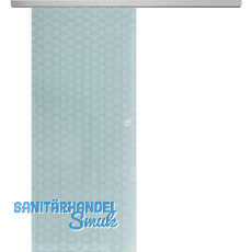 SOLIDO Glasschiebetür Set Edelstein Brillant weiß, Muschelgriff silber, 720 SOLIDO Glasschiebetür Set Edelstein Brillant weiß, Muschelgriff silber, 720