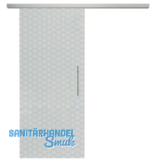 SOLIDO Glasschiebetür Set Edelstein Brillant klar, Stoßgriff silber, 720 SOLIDO Glasschiebetür Set Edelstein Brillant klar, Stoßgriff silber, 720