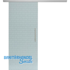 SOLIDO Glasschiebetür Set Edelstein Smaragd weiß, Stoßgriff silber, 720 SOLIDO Glasschiebetür Set Edelstein Smaragd weiß, Stoßgriff silber, 720