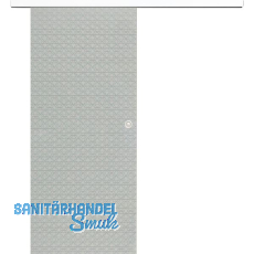 Glasschiebet�r Set Diamant klar, Inlay wei�, Muschelgriff silber, 720 mm