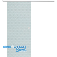 Glasschiebetür Set Smaragd klar, Inlay weiß, Muschelgriff silber, 720 mm Glasschiebetür Set Smaragd klar, Inlay weiß, Muschelgriff silber, 720 mm