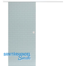 Glasschiebet�r Set Smaragd wei�, Inlay wei�, Muschelgriff silber, 720 mm