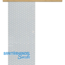 Glasschiebetür Set Brillant klar, Inlay Eiche, Muschelgriff silber, 720 mm Glasschiebetür Set Brillant klar, Inlay Eiche, Muschelgriff silber, 720 mm