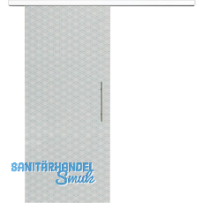 Glasschiebetür Set Brillant klar, Inlay weiß, Stoßgriff silber, 720 mm Glasschiebetür Set Brillant klar, Inlay weiß, Stoßgriff silber, 720 mm