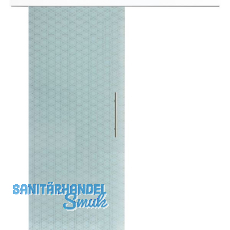 Glasschiebetür Set Brillant weiß, Inlay weiß, Stoßgriff silber, 720 mm Glasschiebetür Set Brillant weiß, Inlay weiß, Stoßgriff silber, 720 mm