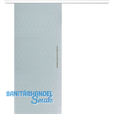 Glasschiebetür Set Diamant weiß, Inlay weiß, Stoßgriff silber, 720 mm Glasschiebetür Set Diamant weiß, Inlay weiß, Stoßgriff silber, 720 mm