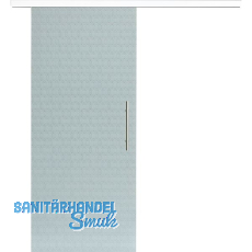 Glasschiebet�r Set Smaragd wei�, Inlay wei�, Sto�griff silber, 720 mm