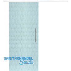 Glasschiebet�r Set Grande Smaragd wei�, Inlay wei�, Sto�griff silber, 720