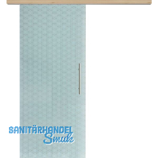 Glasschiebet�r Set Brillant wei�, Inlay Achat, Sto�griff silber, 720 mm