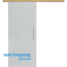 Glasschiebetür Set Brillant klar, Inlay Eiche, Stoßgriff silber, 720 mm Glasschiebetür Set Brillant klar, Inlay Eiche, Stoßgriff silber, 720 mm