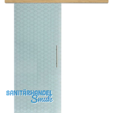 Glasschiebet�r Set Brillant wei�, Inlay Eiche, Sto�griff silber, 720 mm