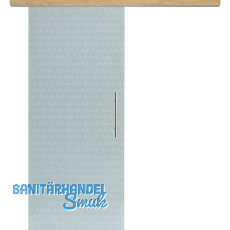 Glasschiebet�r Set Smaragd wei�, Inlay Eiche, Sto�griff silber, 720 mm