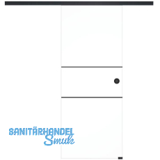 SOLIDO Glasschiebet�r Set Industry 1, Beschl�ge/Muschelgriff schwarz, 820x2100