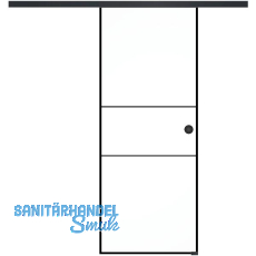 SOLIDO Glasschiebetür Set Industry 2, Beschläge/Muschelgriff schwarz, 720x2100 SOLIDO Glasschiebetür Set Industry 2, Beschläge/Muschelgriff schwarz, 720x2100