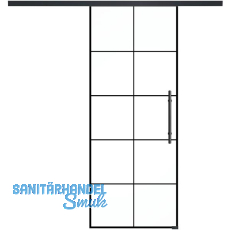 SOLIDO Glasschiebet�r Set Industry 5, Beschl�ge/Sto�griff schwarz, 920x2100