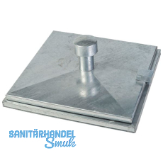 Brunnenschachtabdeckung vollbadfeuerverzinkt 800/800 mm mit Entl�ftungsrohr