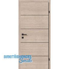 SOLIDO Smart Innentüre CPL Solar Eiche 4 Lisenen schwarz VB RE TBA 650/2030 mm SOLIDO Smart Innentüre CPL Solar Eiche 4 Lisenen schwarz VB RE TBA 650/2030 mm