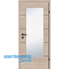 SOLIDO Smart Innentüre CPL Solar Eiche 4 Lisenen schwarz GL LI TBA 750/2030mm SOLIDO Smart Innentüre CPL Solar Eiche 4 Lisenen schwarz GL LI TBA 750/2030mm