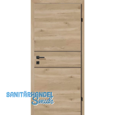 SOLIDO Smart Innentüre CPL Wildbuche 2 Lisenen schwarz VB LI TBA 850/2030 mm SOLIDO Smart Innentüre CPL Wildbuche 2 Lisenen schwarz VB LI TBA 850/2030 mm