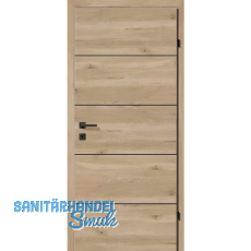 SOLIDO Smart Innentüre CPL Wildbuche 4 Lisenen schwarz VB LI TBA 850/2030 mm SOLIDO Smart Innentüre CPL Wildbuche 4 Lisenen schwarz VB LI TBA 850/2030 mm